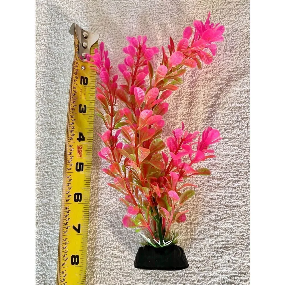 Pink Artificial Underwater Plant Aquarium Water Plant Fish Tank Landscape Decor